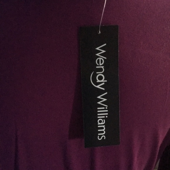 Plum colored Wendy Williams wrap dress - Picture 5 of 6